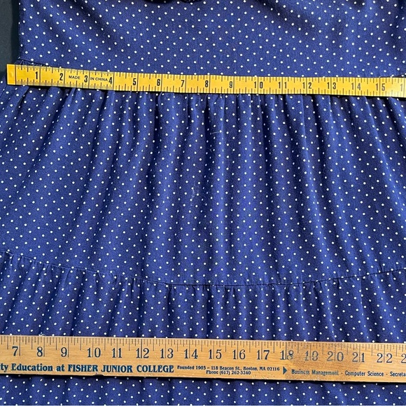 ISA CLO. POLKA DOT BLUE TIERED MIDI DRESS ?S/M - Picture 9 of 10